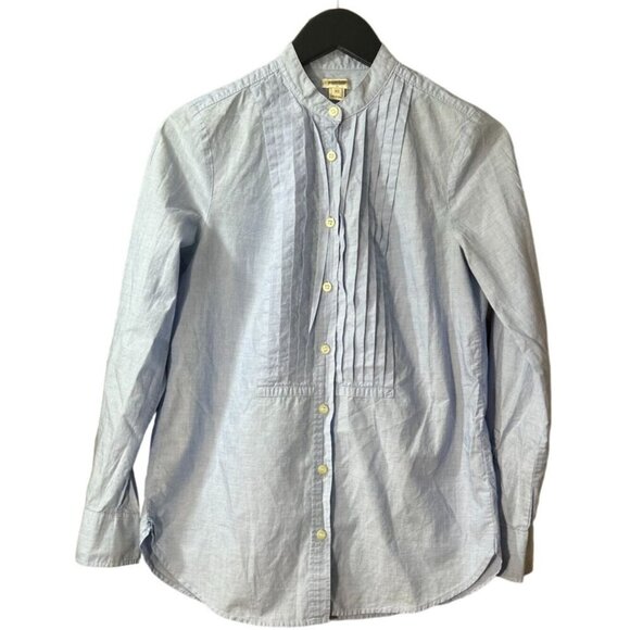 (5 for $25) J.Crew Long Sleeve Button Down Tuxedo Blouse size XSโ - Picture 5 of 7
